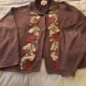 Fall Embroidered Cardigan